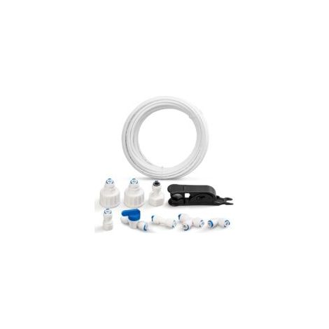 Ensemble de 15m de tuyau d'eau pour le réfrigérateur, 1/4 de pouce rapide raccords, soupapes, coupe-tuyaux, accessoires universels (1/5)