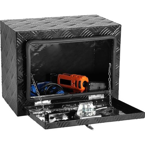 Coffre à outils en aluminium 45,7x30,5x35,6 cm idéal pour camion remorque ou camping-car rangement sécurisé et pratique (1/5)