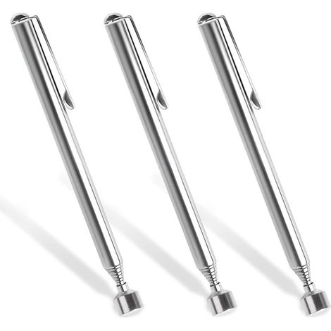 3 Pièces Barre Aimantée Extensible Barre Magnétique Aimantée Télescopique Barre Magnétique Télescopique Outil de Levage Magnétique Pick-Up Jusqu'à 64cm pour Vis écrou Clé Pièces Métalliques (1/5)
