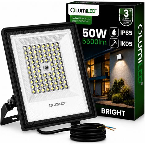 LED-Flutlicht für den Außenbereich, hell, wasserdicht, 50 W, 5500 lm, 4000 K, IP65, lumiled (1/5)