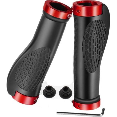 Poignées de vélo ergonomiques avec , poignées de vélo antidérapantes pour VTT/BMX/Montagne/Descente/Pliable/Urbain vélo
