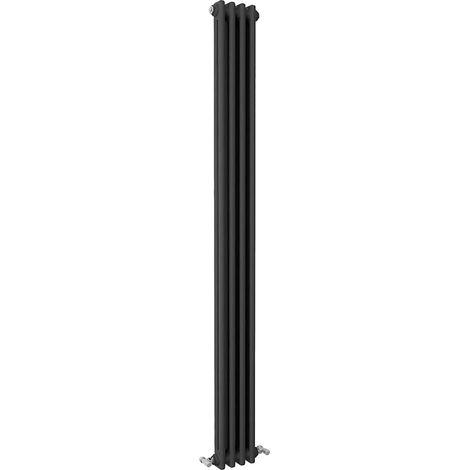 SKY Bathroom Traditional Cast Iron Style Radiator 2 Column Anthracite 1800x200mm