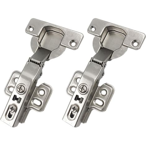 Bisagras de cierre suave de alta resistencia de 40 mm con solapamiento completo de 95 grados y amortiguador hidráulico para puertas pesadas y gruesas, bisagra de cierre automático para puertas de arma