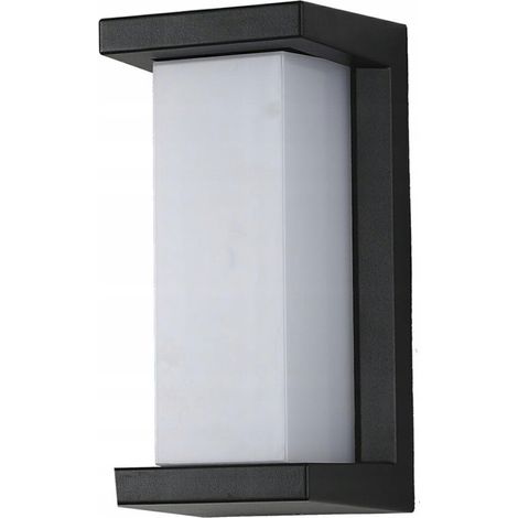 APLIQUE DE FACHADA EXTERIOR NEGRO LECHOSO E27 30W IP54 (1/5)
