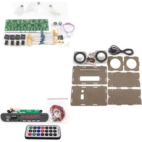 Kit d'enceinte Bluetooth à monter soi-même avec radio FM, projet de soudure à faire soi-même, assemblage, kit électronique à monter soi-même, enceinte 2x3W A (1/5)
