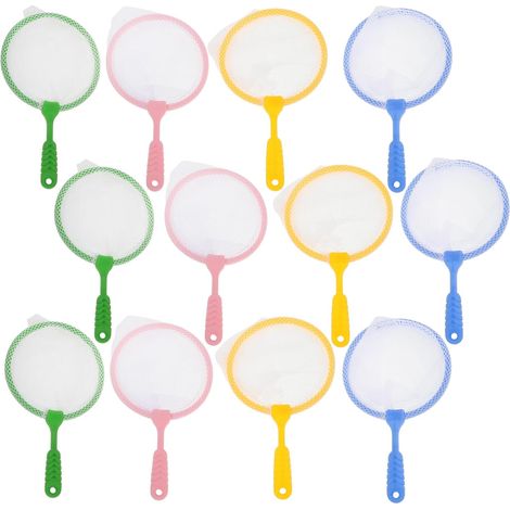 12-Piece Plastic Skimmer Net for Boys Girls Bath and Beach Games Set of Dummy Skimmer with Handles (1/5)