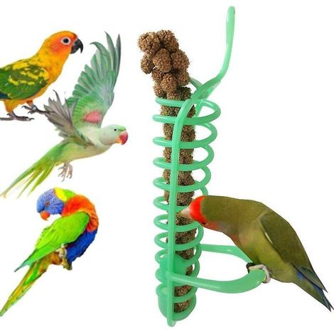 JOORRTPerroquet mangeoire panier fruits légumes plastique alimentation perche (1/4)