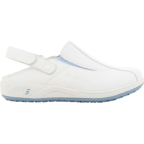 Sabot de travail avec bande velcro réglable FEMME Safety Jogger CARINNE OB SRC ESD A E Bleu Clair 42.