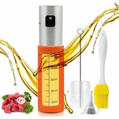Pulverizador de aceite, dosificador de aceite de cocina, atomizador de aceite, dosificador de aceite de oliva, pulverizador de aceite para cocinar, asar, freír y hornear (1/5)
