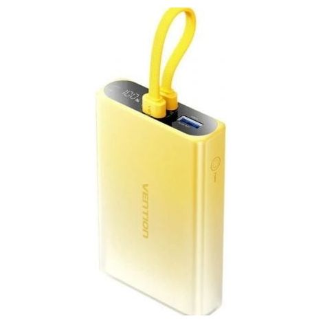 Powerbank 10000mAh Vention FHZY0/ 22.5W/ Amarillo