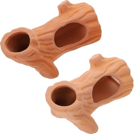 2pcs Fish Tank Hideout Cave Fish Tank Ceramic Decor Aquarium Landscape Ornament (1/5)
