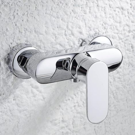 Robinet de douche à levier unique, mitigeur de douche mural, robinet de douche à levier unique, chromé (1/5)