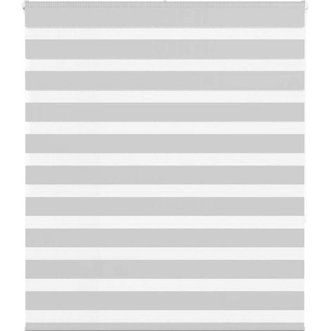 Doppelrollo Hellgrau 135x150 cm Stoffbreite 130,9 cm Polyester