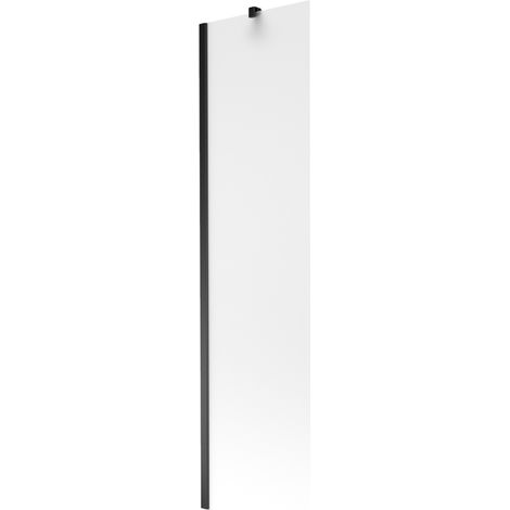 Mexen Next 1-Flügel-Badewannenwand 50 x 150 cm, Frost, Schwarz - 895-050-000-00-30-70