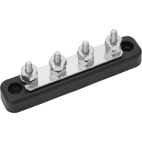 Bloc de distribution électrique barre omnibus laiton plaqué nickel base nylon ignifuge anti-corrosion 150A 48V CC pour bateau camping-car (1/5)