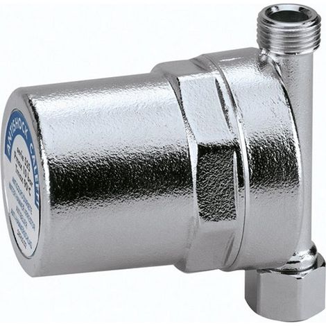 Clapet anti coups bélier laiton chroméé Ecrou union 3/8 IT x 3/8 AG Caleffi