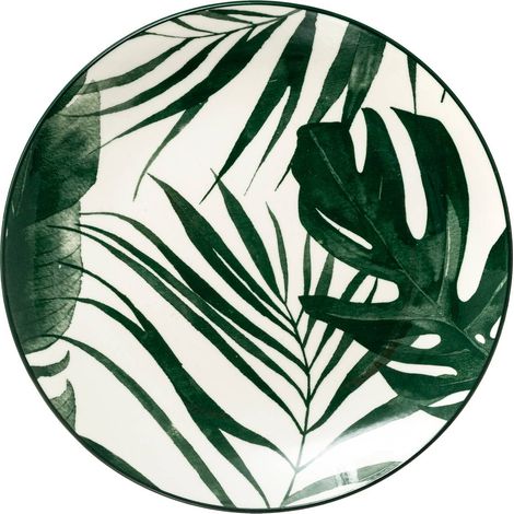 Set aus 6 tiefen tellern palme d20cm grün - Sg secret de gourmet