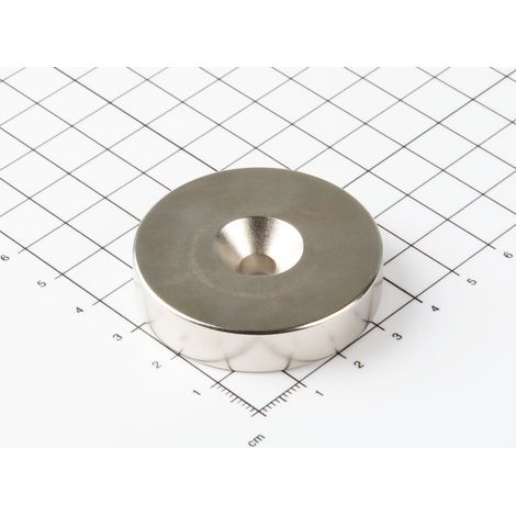 Magna-C Neodym-Ringmagnet Ø45xØ6,5x10mm mit konischer Senkung
