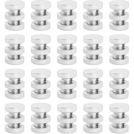 Packung mit 20 Elektrozaunverbindern aus Aluminiumlegierung für Elektrozaundraht, Schlitzgewindebolzen (1/5)