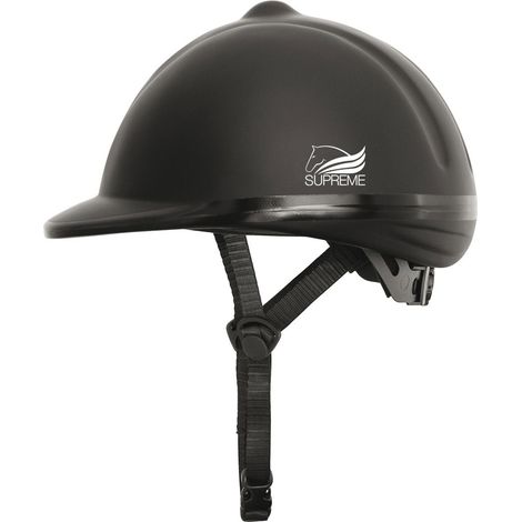 53-57 cm, Noir: Casque d'équitation satiné avec roue arrière réglable (1/5)