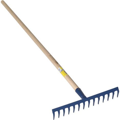 OUTILS PERRIN Râteau 14 dents courbes emmanché 1,65m soudé