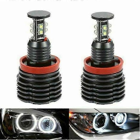 2 feux de position LED Angel Eyes H8 80W pour BMW E92 E93 E61 E82 E90 E91 E63 (1/5)