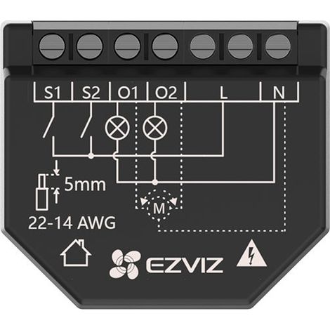 Ezviz – Relais Wi-Fi T36 – Contrôle intelligent – Compatible Google Assistant et Alexa – Gestion énergétique efficace