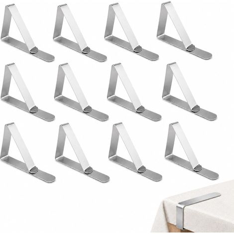 Pince Nappe Exterieur 12 Pièces, Attache Nappe en Acier Inoxydable (1/5)