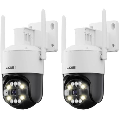 Telecamera di sicurezza, risoluzione 8MP, visione notturna intelligente, 2 telecamere da 5MP (1/2)