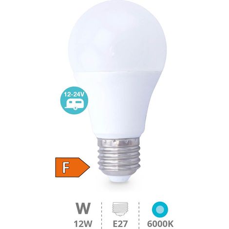 Bombilla LED estándar 12W E27 6000K 12 - 24V