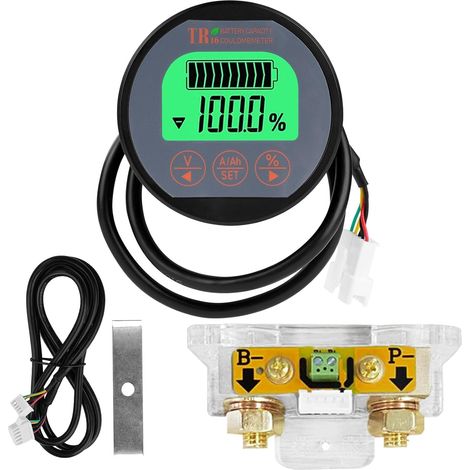 Voltmètre de Courant de Batterie, 8-120V 350A écran LCD Testeur Numérique Moniteur Testeur de Batterie for Automobile Voiture Bateau à Moteur Caravane