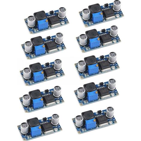 Lot de 10 Convertisseurs Buck DC-DC LM2596S 3,2–46 V à 1,25–35 V pour Arduino (1/4)