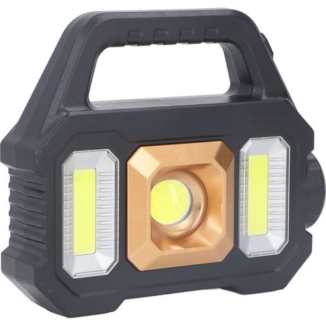 LED-Projektorleuchte mit Frontlicht, COB-Seitenlicht (2400 Lumen), tragbarem USB-Ladeanschluss und Solarfunktion (1/5)