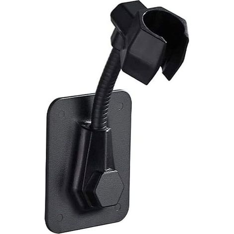 Ecleanfy - Support de douche universel réglable, mural support de douche rotatif, support de pommeau de douche à main (noir)
