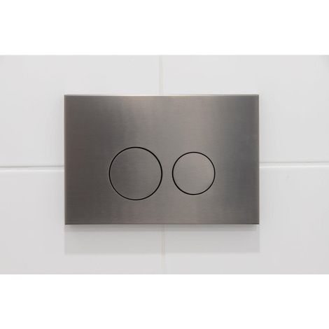 FugaFlow Eccelente Press Plaque de commande DualFlush pour bâti-support Geberit UP320 Métal Rond Gunmetal (1/5)