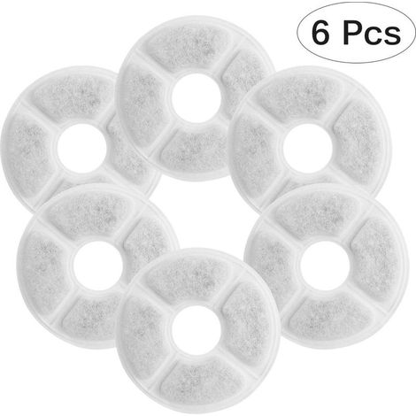 Filtre À Charbon Pour Fontaine À Eau - Compatible Chats Et Chiens - Action Double Purification - Lot De 6 Pièces (1/5)