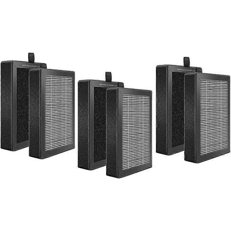 Lot de 6 filtres HEPA de rechange pour purificateur d'air LEVOIT LV-H128 - Accessoires inclus : filtre à charbon actif (1/5)