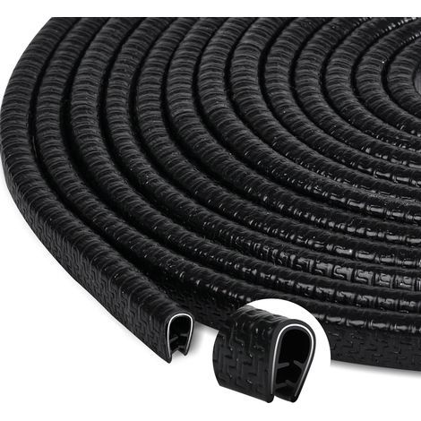 Bandes de protection de bord de portière de voiture en caoutchouc en forme de U, joint d'étanchéité pour bord métallique. (1/5)