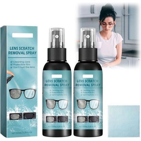 Spray De Nettoyage Pour Verres - Anti-traces De Doigts Et Anti-rayures - Pour Lunettes Avec Revêtement Anti-reflet - 2 Pièces De 100 Ml (1/5)