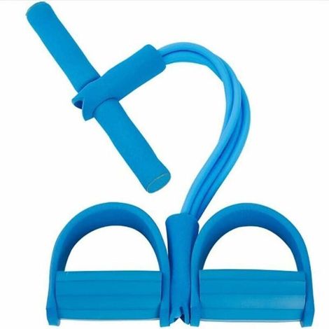 Corde de Tension Multifonctionnelle, Sit-Up Bodybuilding Expander, Pédale Pull Cordes, 4 Tube Jambe Exerciseur- blue-Fei Yu (1/4)