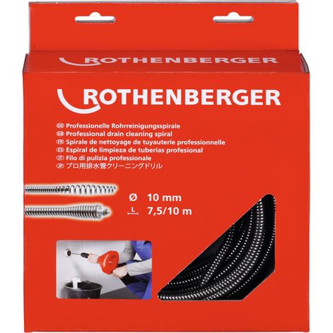ROTHENBERGER Spirale, 10mm x 7,5m, avec âme en acier et raccord - 72423