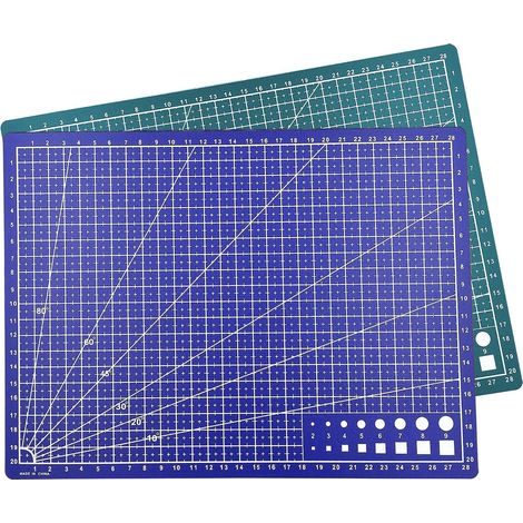 Tapis de découpe A4, panneau simple face, outil de bricolage avec lignes de quadrillage claires et angles pour scrapbooking et projets artistiques et artisanaux (1/5)