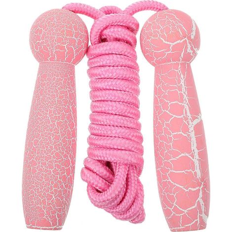 Corde à sauter avec poignée en bois, idéale pour les enfants, 1 corde par paquet, convient pour l'exercice physique des enfants. (1/5)