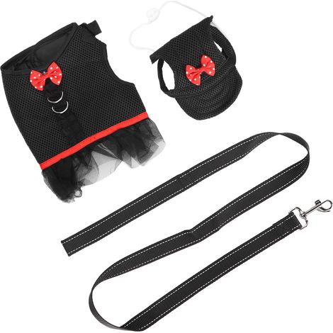 Chemises pour animaux de compagnie, jupes de princesse pour chiens, vêtements d'été pour petits animaux de compagnie, GXBD02 Noir XS (1/5)