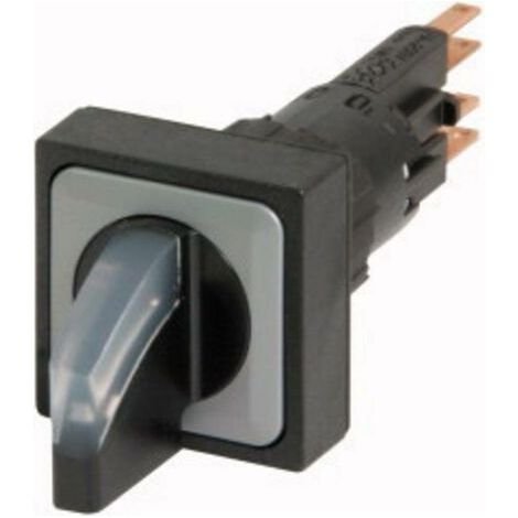 Commutateur rotatif lumineux 3 positions blanc à rappel EATON Q25LWK3R-WS (1/5)