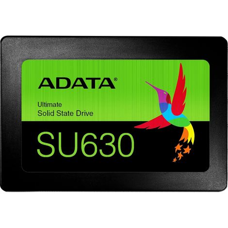 Adata  Ultimate SU630 3D NAND SSD  240 GB  Fattore di forma SSD 2,5”  Interfaccia SSD SATA  Velocità di lettura 520 MB/s  Velocità di scrittura 450 MB/s (1/4)