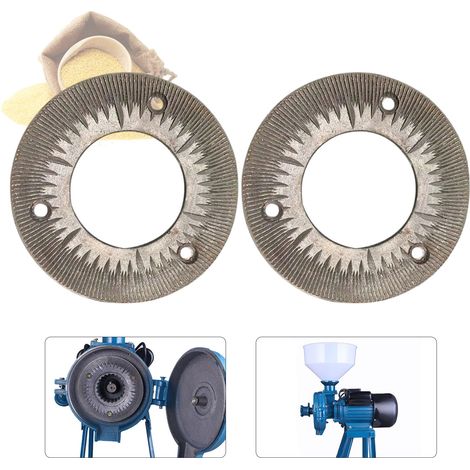 Set 2 macine 15cm nuovo per macina cereali elettrica 3000W 110V heavy duty (1/5)