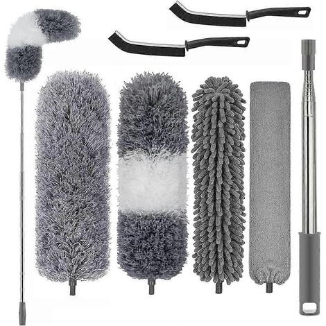 Télescopique lavable microfibre plumeau, Bendable poussière Catcher, pour High Ceilings, Ceiling ventilateur (1/5)