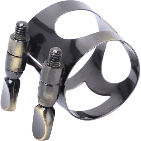 Clip de Fixation Métallique Bleu Antique pour Anche de Clarinette et Embouchure (1/5)
