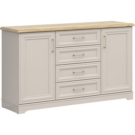 Buffet 2 portes 4 tiroirs Perle Cachemire (1/4)